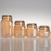 parte inferior engrossada 24pcs/Ctn do alimento dos doces dos frascos de 95ml 85ml armazenamento de vidro transparente