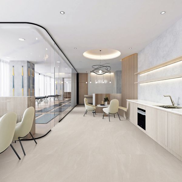 Tejas de porcelana vidriadas para el piso exterior y tejas de porcelana de cara de bebé modernas de 48