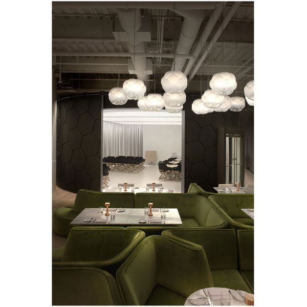 Postmodern Design Glass Cloud Flower Led Pendant Lights For Kitchen Dining Room Bedside Suspension lamp(WH-GP-100)