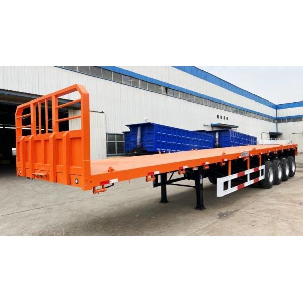80t Removable Lowboy Flatbed Trailer Flatbed Container Excavator Transport Lowbed Truck Trailer