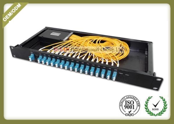 1U 19 Inch Fiber Optic Rack Mount Single Fiber / Dual Fiber 1 X 16CWDM Mux And Demux