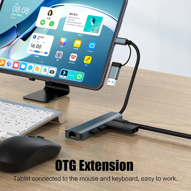 12-In-1 Multiport Adaptor USB C Hub Docking Station With USB 3.1 Interface And RJ45 Gigabit Ethernet