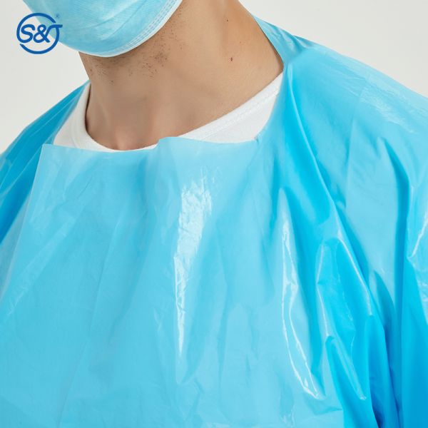 S&J Operation Medical Disposable Surgical Isolation CPE Gown