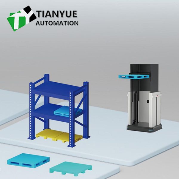 Modular Three-Dimensional Warehousing Shuttle with AGV Laser SLAM Navigation and Voice Light Display Screen