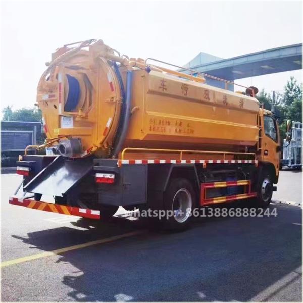 Duolica  6000 Liters Cleaning Suction Truck   High Pressure Washer  Truck Vacuum Tanker