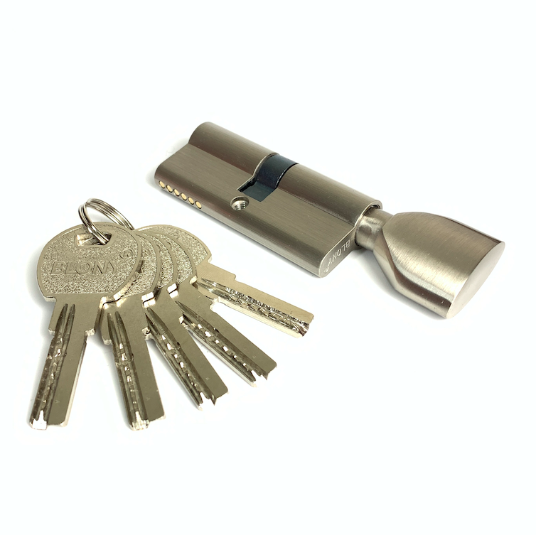 Zinc Alloy 70mm Euro Cylinder Customized Single Cylinder Lock With Brass Core
