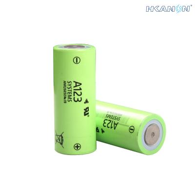 Pilha de bateria alta do dreno LiFePO4 20C 3.2V 2500mAh Batteri a123 anr26650m1a