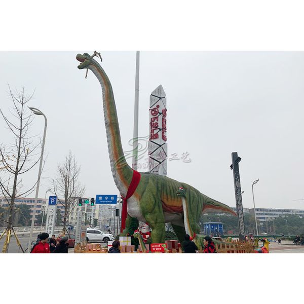 Shopping Mall Realistic Animatronic Dinosaur Brachiosaurus Custom Support