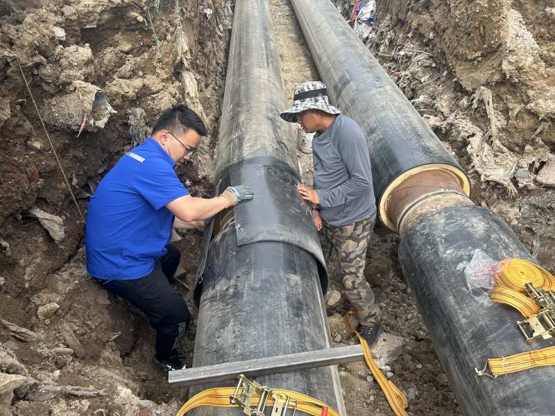 Radiation Cross-Linked PE Heat Shrink Sleeve Line for Pipeline Girth Weld Protection
