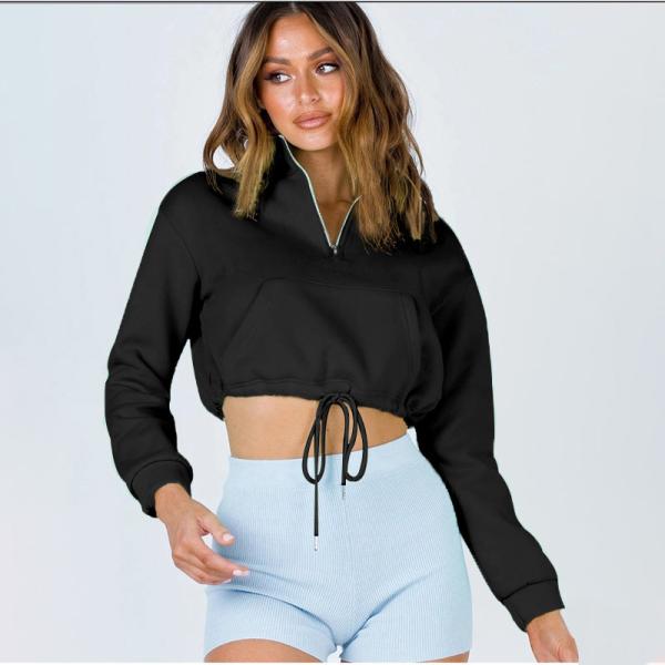Fabricante Custom Logo Sweatshirts French Terry Zip da fábrica do Oem acima do Hoodie