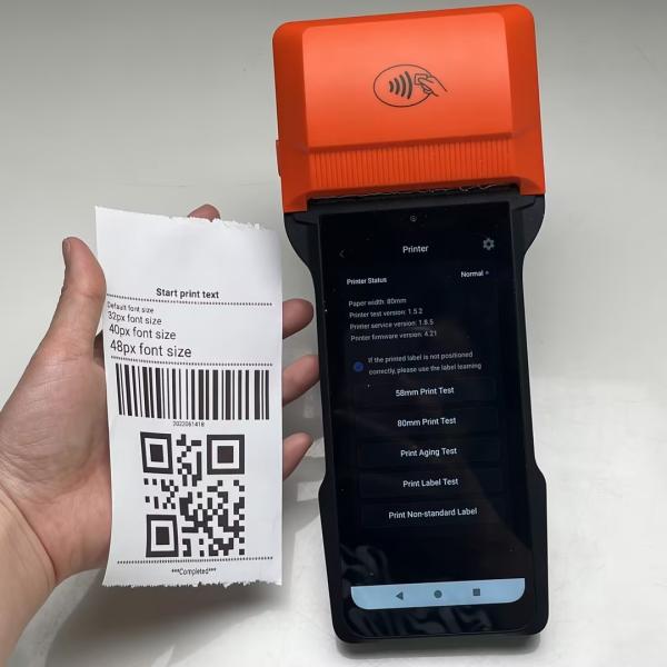 Wifi Wireless Handheld POS Terminal 6.5 Inch Point Of Sale Systems For Retail