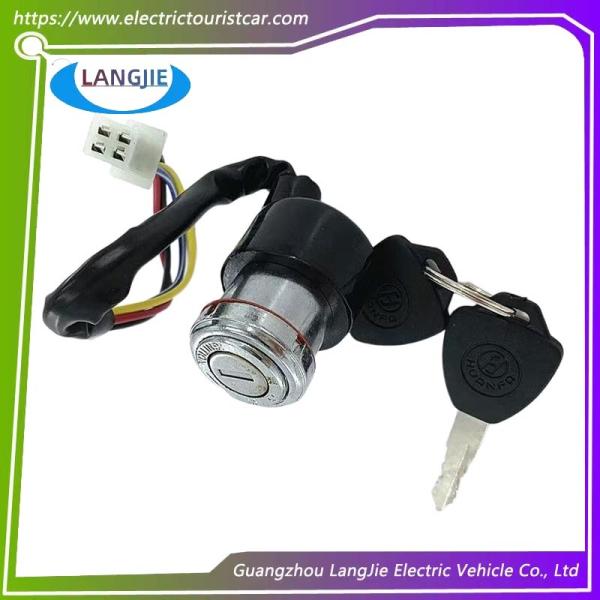 Marshell Electric Car 4-Wire Ignition Switch Lock For Sightseeing Cars Universal For Vintage Cars