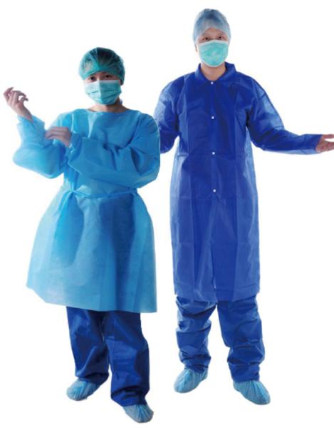 Safe Small Non Woven Garments / Non Woven Isolation Gown CE Certified