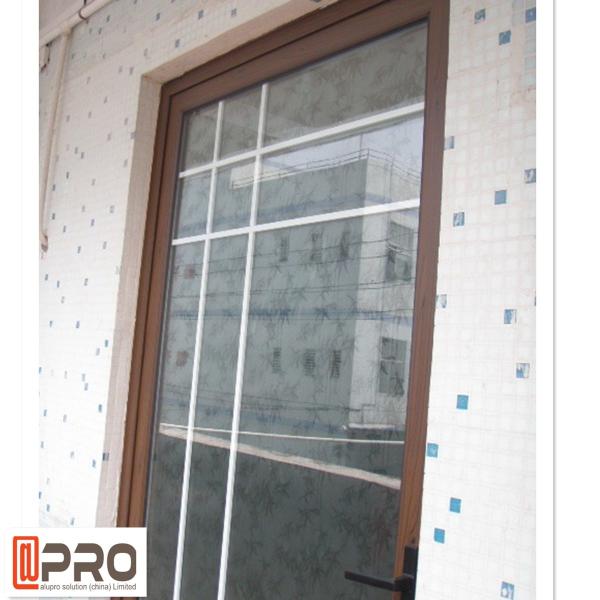 Interior Decorative Aluminum Alloy Hinged Single Doors Inside With Glass Inserts For Small Spaces stainless steel glass