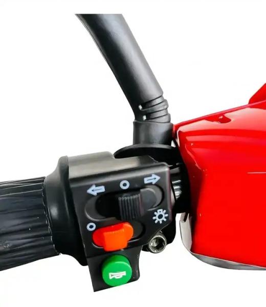 48V 12Ah 24 Inch Red Electric Bike With Lead Acid Battery Front Disk Rear Drum Brake