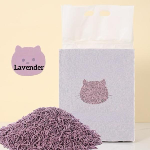 Dust Free Lavender Cat Litter 100% Natural Formula High Absorbency Strong Clumping