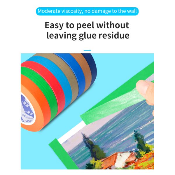 Customized Heat Resistant Multi Colored Masking Tape For Painting