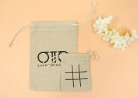 Sacs pliables réutilisables d'emballage de jute, sac de cadeau de jute avec l'impression en soie