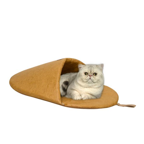 Novelty Paper Cooling Pet Mat Tunnel Cat Bed Yellow Green