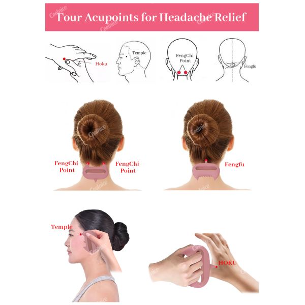 Neck Silicone Massage Instrument for Key Meridians Brushing and Face Acupoint Massage