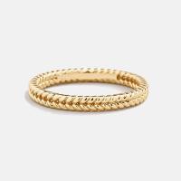 Joalharia fina 18K ouro revestido 925 Sterling Silver Wheat Ring para mulheres