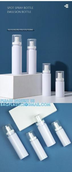 Cosmetic Spray Bottles PET Plastic 60ml 80ml 100ml 120ml Gold Plating Pump Water Liquid Spray Bottle OEM