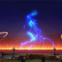 Outdoor 30M Laser Projector Show Water Screen Movie Hotel