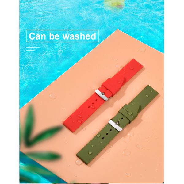 Smooth Surface Silicone Watch Band · 18–24mm | OEM/ODM - China Wholesaler SHX