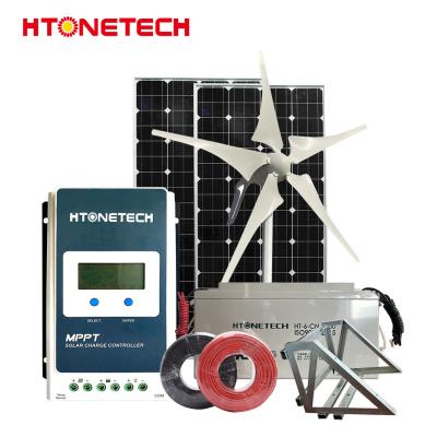 Sistema Solar Mono Grade B Conectado à Rede com Gerador de Turbina Eólica de Eixo Horizontal