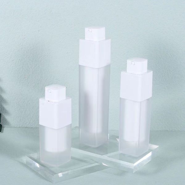 50ml Lotion Bottle Cosmetic Jar Screw Cap Custom Color Pp/pcr Double Airless