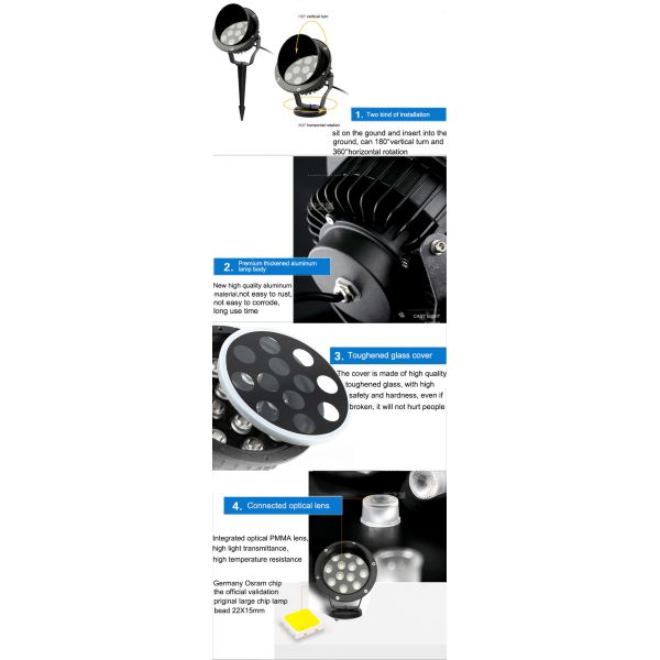 LED projection landscape light tree light outdoor spot light lawn waterproof villa courtyard super bright