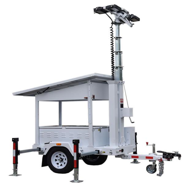 7M Mast Single Axle Durable Battery Solar Light Tower Mining Operations Mobile Light Tower Manufacturers