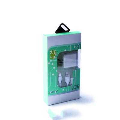 Projete o cabo da data de USB/caixa de empacotamento da eletrônica com a janela clara do PVC