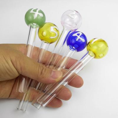 Daily Use Simple Mini Glass Water Hand Pipe For Oil Dab Rig Fixed Diffused