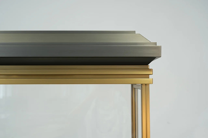 Tall Jewelry Showcase Cabinet Two Tone Custom Jewelry Showcases Gold Black