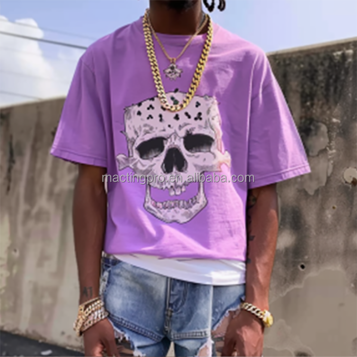 100Grams Boxy Cropped T Shirt Fabric Weight Men'S Oversized Raw Hem Drop Shoulder