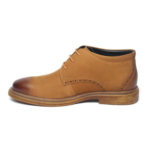 Anti Odor Comfortable Mens Tan Leather Lace Up Boots