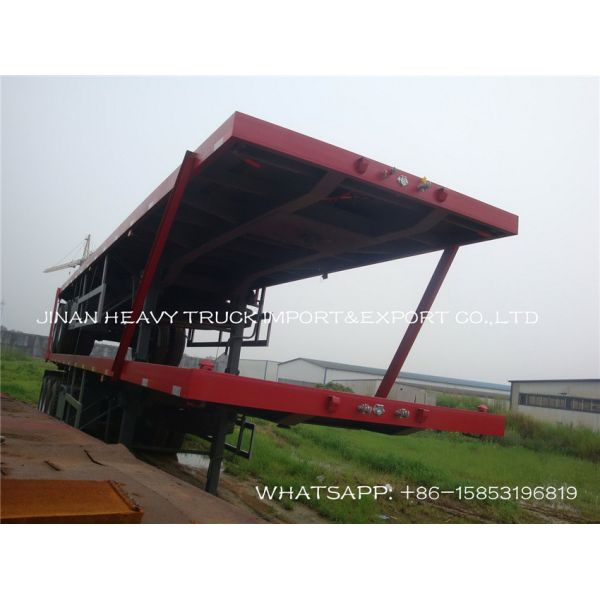 трейлер 20 40 48 шасси контейнера 60Ft планшетных трейлеров тележки Extendable Semi 60 тонн