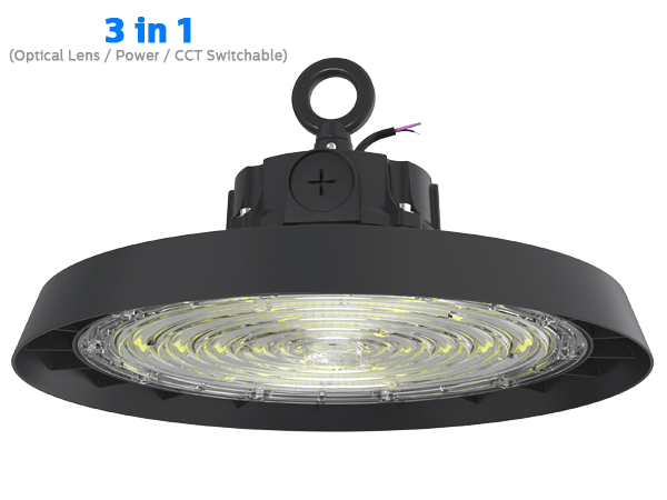 Europe Warehouse HB5 highbay lighting solution with multiple beam angles 3 CCT options and smart sensor compatibility for illumination