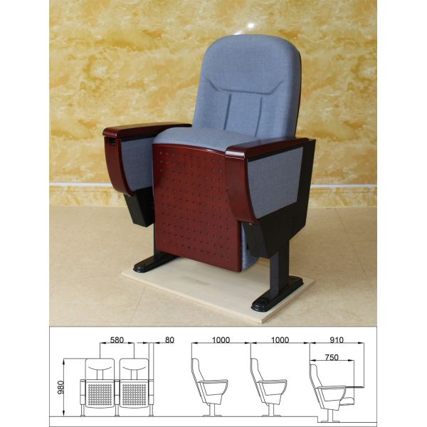 Thickened Movie Theatre Auditorium Chair , ODM Theater Chairs With Cup Holders