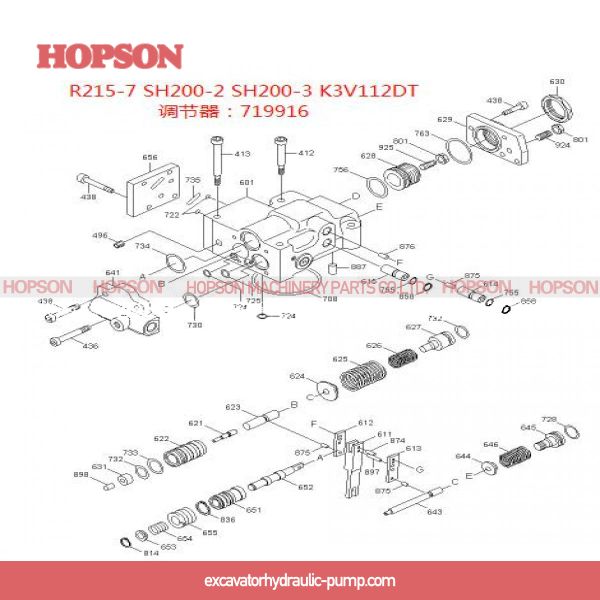 716218 Hydraulic Pump Regulator K3v112dt For SH200-2 SH200-3 Excavator