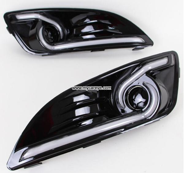 Ford Fiesta DRL LED daylight driving Lights guide turn signal for cars