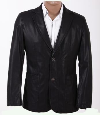 Chaquetas para hombre bilaterales del negro de los bolsillos, de moda y hermosas de la PU del cuero