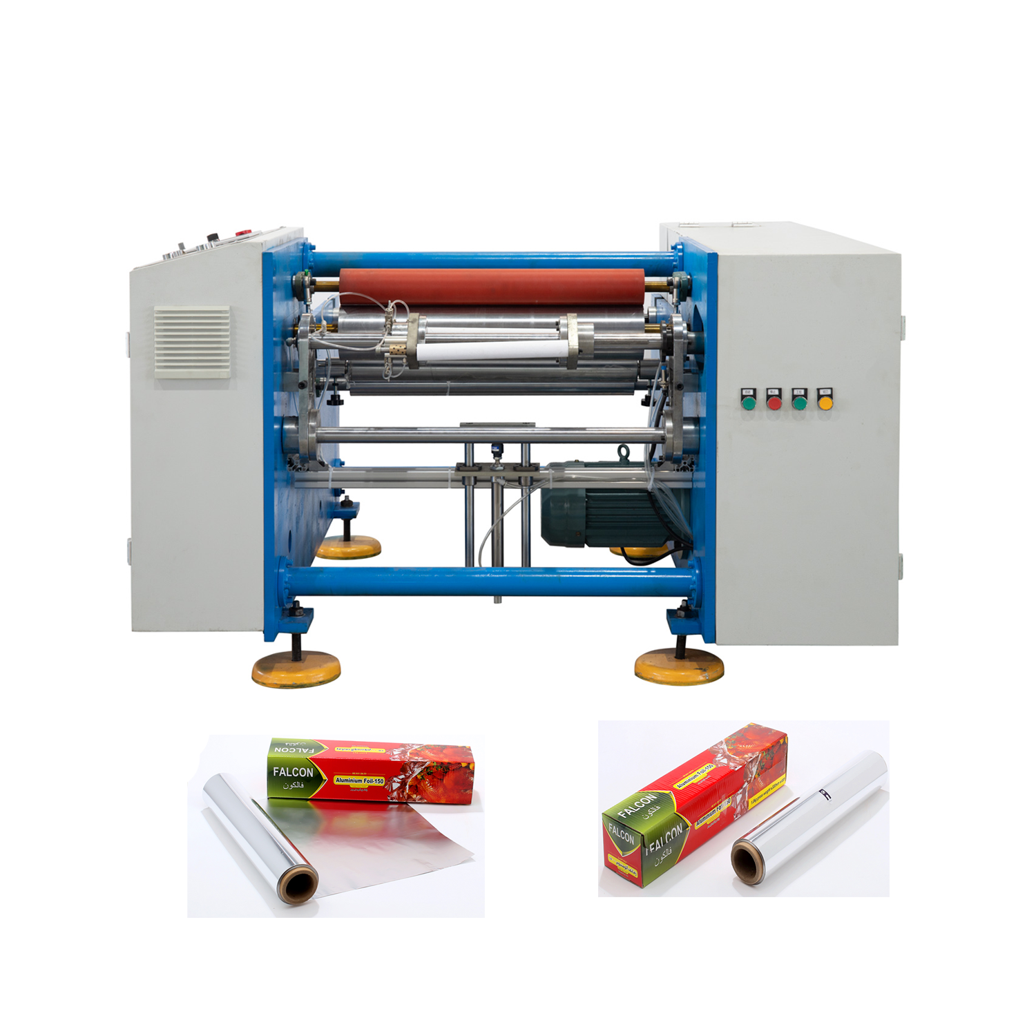 Полуавтоматическая машина для перемотки алюминиевой фольги с централизованным ходом откота 20 мм