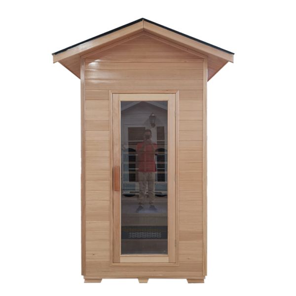 Modern Solid Wooden Outdoor Sauna Room For 1 Person