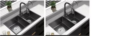 Small Deep Double Basin Kitchen Sink Stainless Steel 350X390mm