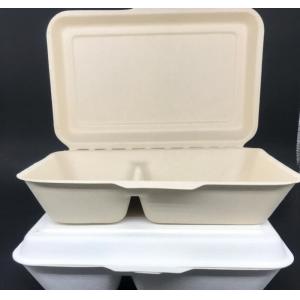 Естественный цвет соединил 1000ml устранимый отсек коробки для завтрака 2 Degradable