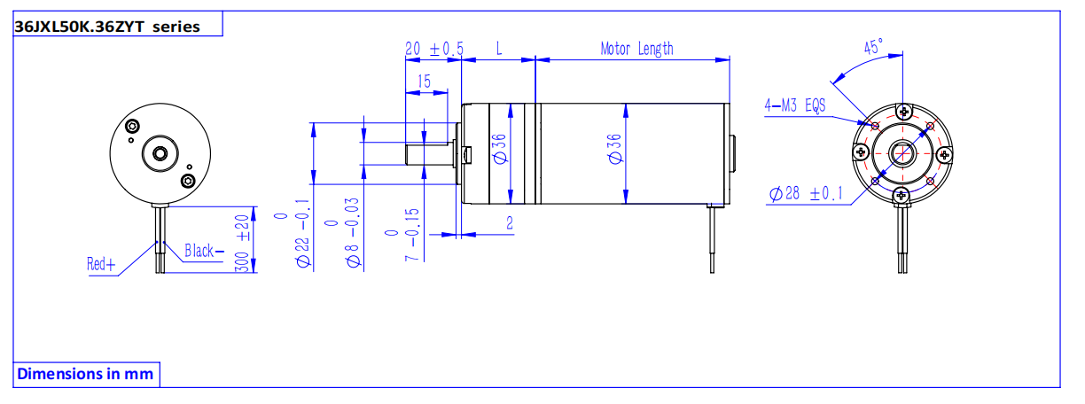 36JXL50K.36ZYT Brushed DC Planetary Gear Motor 12v 24v, with Helical Gears Low Noise version