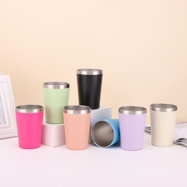 8oz/12oz Customized Double Wall Stainless Steel Mug Stainless Steel Vacuum Insulated Tumbler With Plastic Bpa Free Lid Easy To Clean