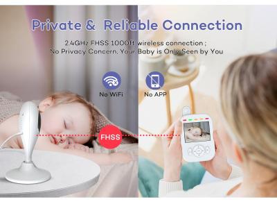 Auto Vox Portable Baby Monitor 2.8 Inch 2 Way Talk With Night Vision Lullabies